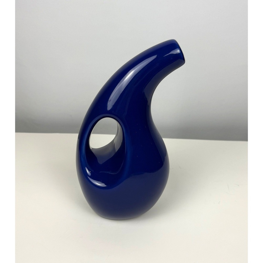 Rachael Ray Cobalt Blue Ceramic EVOO Oil Dispenser Cruet Bottle No Spout